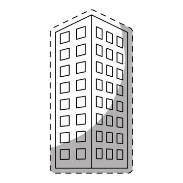 City building icon image Ilustración de archivo