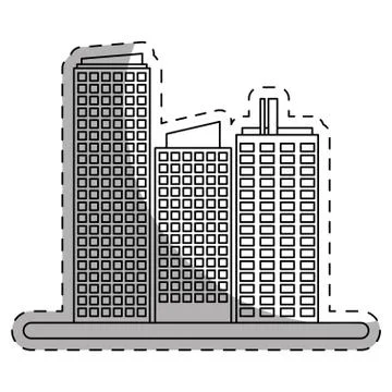 City building icon image Ilustración de archivo