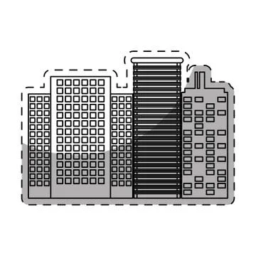 City building icon image Ilustración de archivo