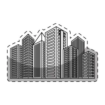 City building icon image Ilustración de archivo