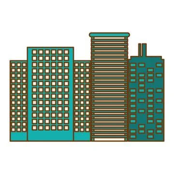 City building icon image Ilustración de archivo