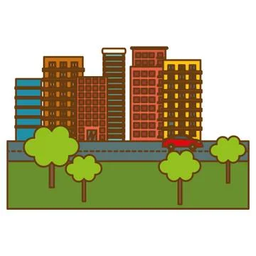 City building icon image Ilustración de archivo