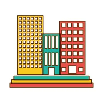 City building icon image Ilustración de archivo