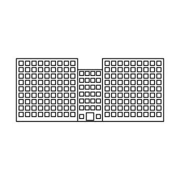 City building icon image Ilustración de archivo