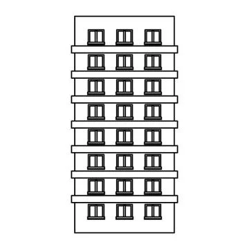 City building icon image Ilustración de archivo