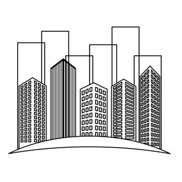 City building icon image Ilustración de archivo