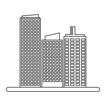 City building icon image Ilustración de archivo