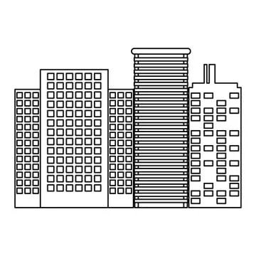 City building icon image Ilustración de archivo