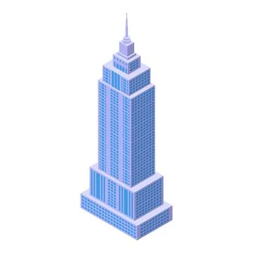 City building icon isometric vector. New York landmark Ilustración de archivo