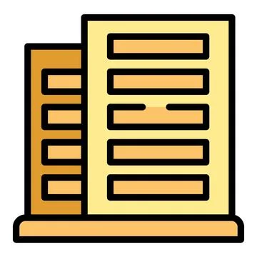 City building icon vector flat Stock Illustration