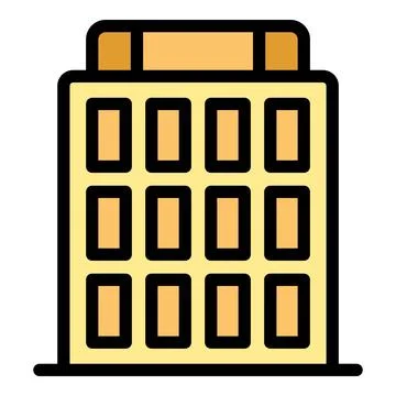 City building icon vector flat Ilustración de archivo