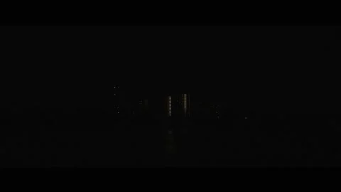 City building at night Video stock 228794094