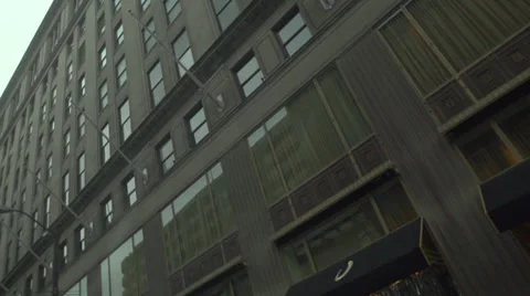 City building passing in slow motion Stock Footage 33237412