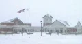 City Building in Snowstorm HD Footage