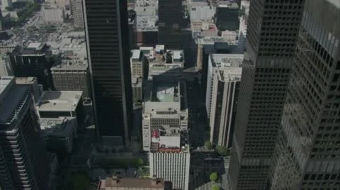 City Buildings aerial 4 Stock Footage