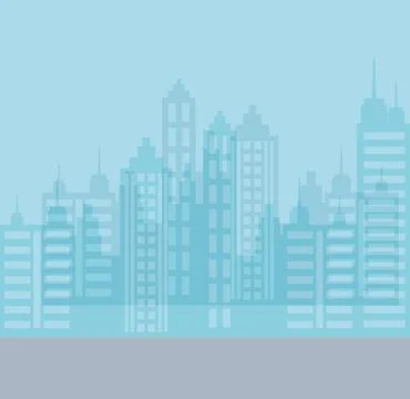 City buildings design Ilustración de archivo