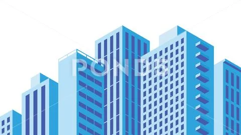 City Buildings Facades Illustration: Royalty Free #161414706