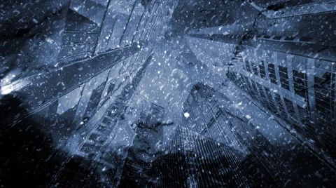 City Buildings in a Puddle Stock Footage 60260375