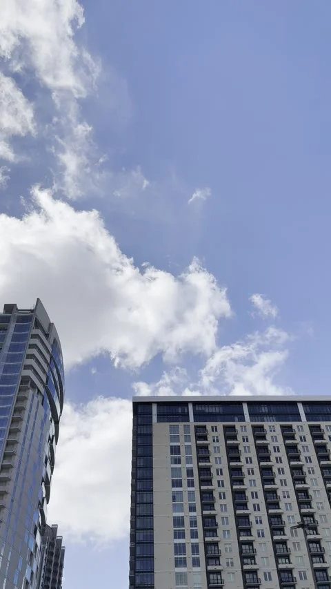 City Buildings Under Blue Cloudy Sky Vídeos de archivo 344991246