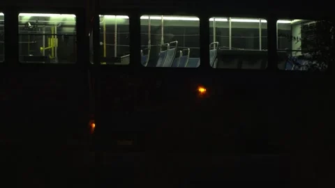 City Bus at Bus Stop Stock Footage 245645648