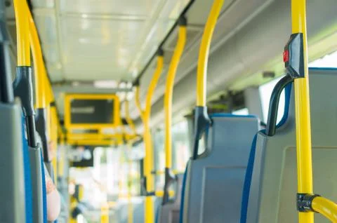 City bus interior Foto stock