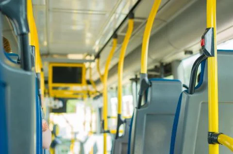 City bus interior Foto stock