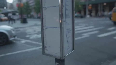 City Bus Schedule Stock Footage 130485174