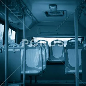 City bus seat Stock Photos