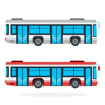City bus vector flat isolated Stock Illustration