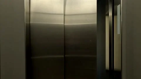 A City Business Elevator Interior Inside Door 스톡 동영상 339978089