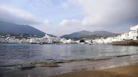 City of Cadaques in spain Stock Footage