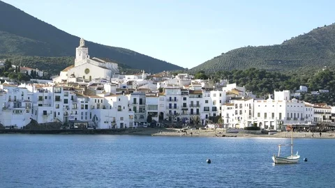 City of Cadaques in spain Stock Footage 74176554