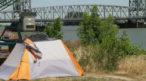 City Camping Stock Footage 729730