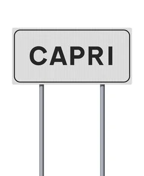 City of Capri road sign Stock Illustration