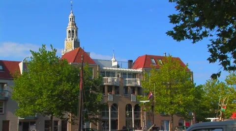 City center clock tower Stock Footage 62216888