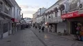 City center shopping scenery at holiday travel destination Albufeira, Portugal 4k or 4k+ Resolution