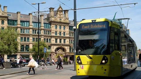 City centre of Manchester Stock Footage 243327675