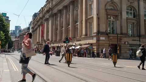 City centre of Manchester Stock Footage 243327747