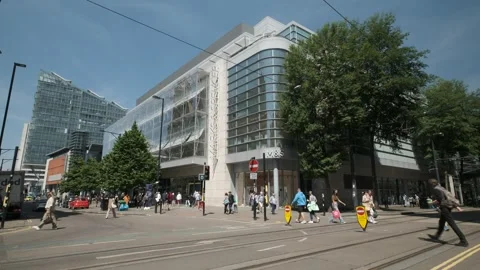 City centre of Manchester Stock Footage 244516647