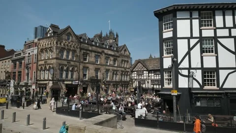 City centre of Manchester Stock Footage 244518403
