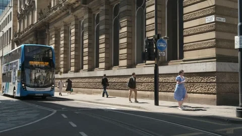 City centre of Manchester Stock Footage 244520948