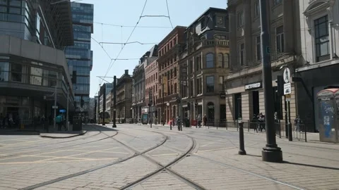 City centre of Manchester Stock Footage 244521402