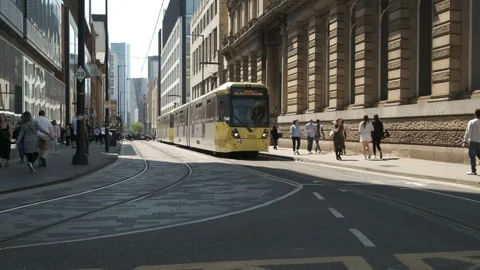City centre of Manchester Stock Footage 244521787