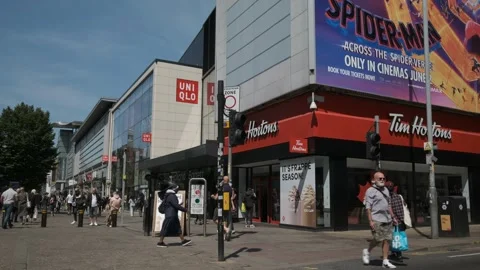 City centre of Manchester Stock Footage 244529370