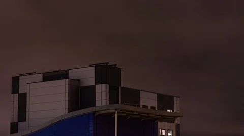 City Centre Timelapse, Supermoon Over City, Close Up 4K Stock Footage 99738407