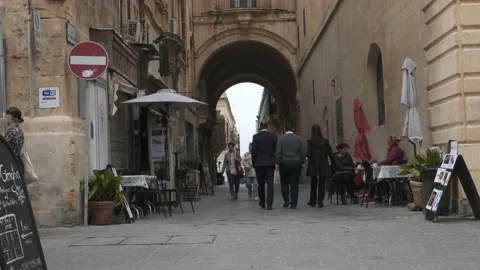 CITY CENTRE IN VALLETTA Stock Footage 236466427