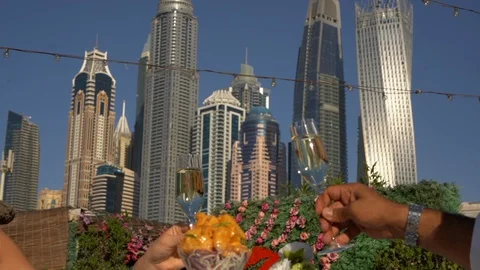 City champagne  Stock Footage 128442386