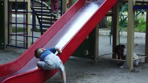 City children's playground. Stock Footage 201948662