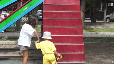 City children's playground. Stock Footage 201950134