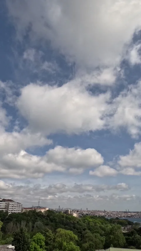 City Cinematic Light Sky Clouds Time lapse Stock Footage 339939229